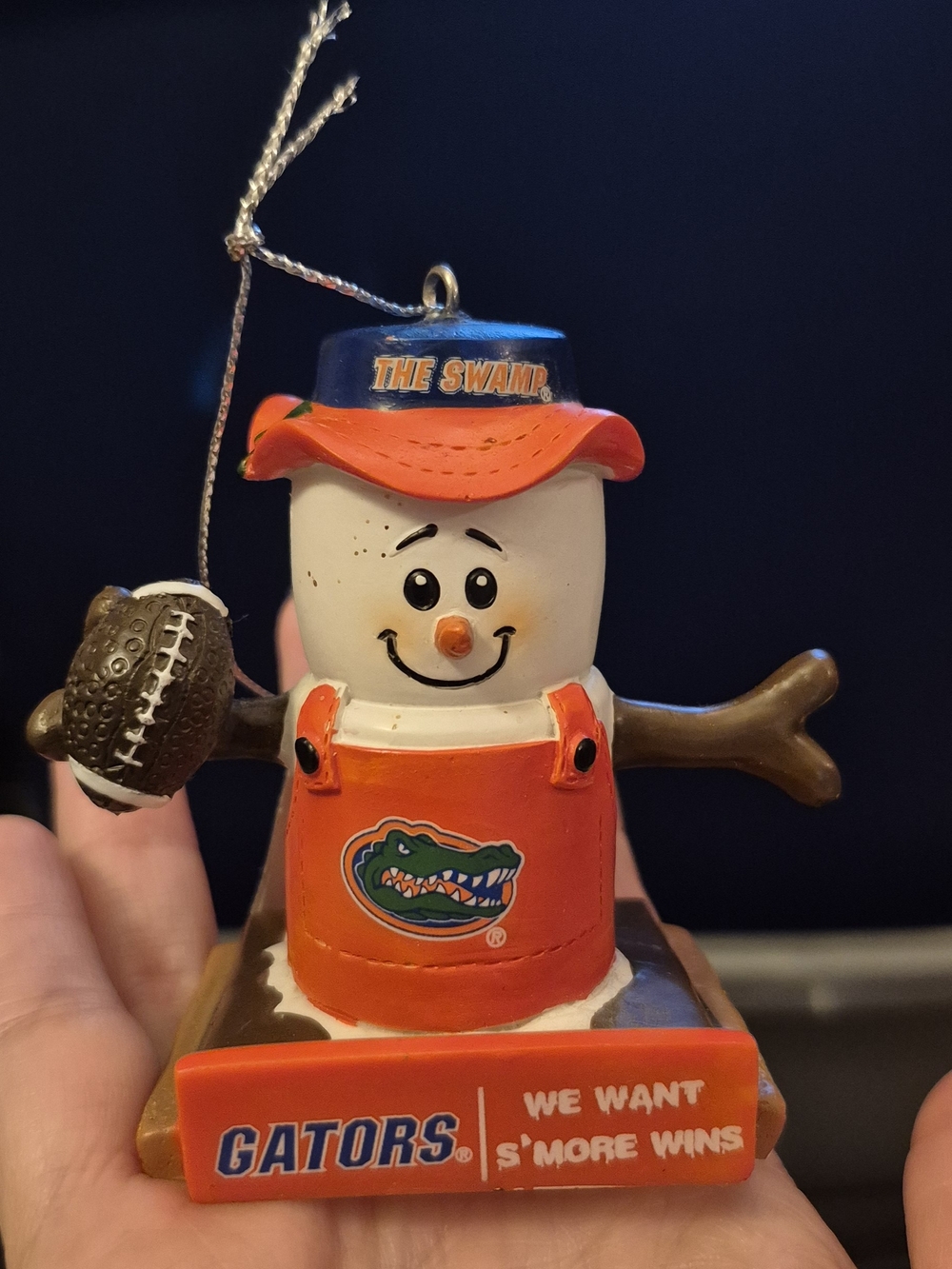 Forever Collectibles Florida Gators Orange Snowman Football Ornament smores